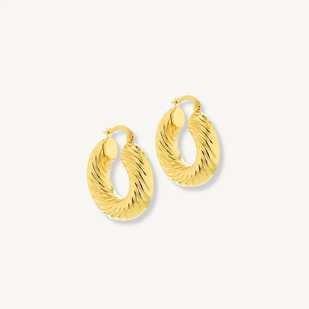 Molten Gold Hoops – 9ct Yellow Gold THERESHEIS.jewels*