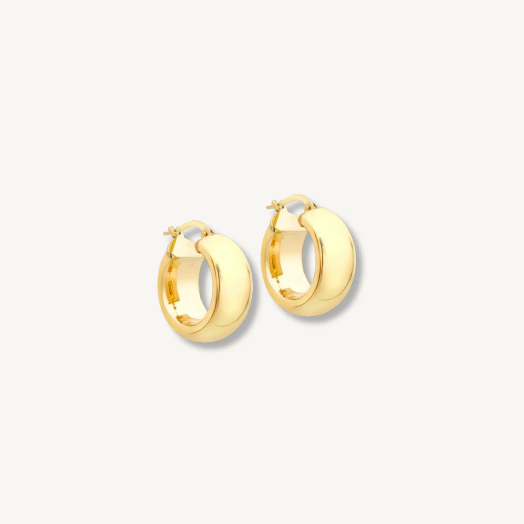 Statement Tube Hoop Earrings – 18ct Yellow Gold THERESHEIS.jewels*