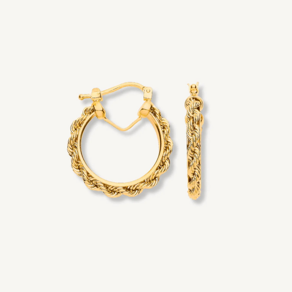 Luciana Rope Hoop Earrings – 9ct Yellow Gold THERESHEIS.jewels*