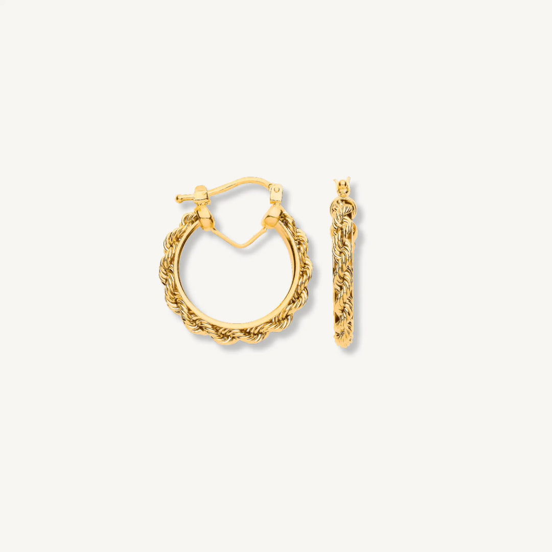 Luciana Rope Hoop Earrings – 9ct Yellow Gold THERESHEIS.jewels*