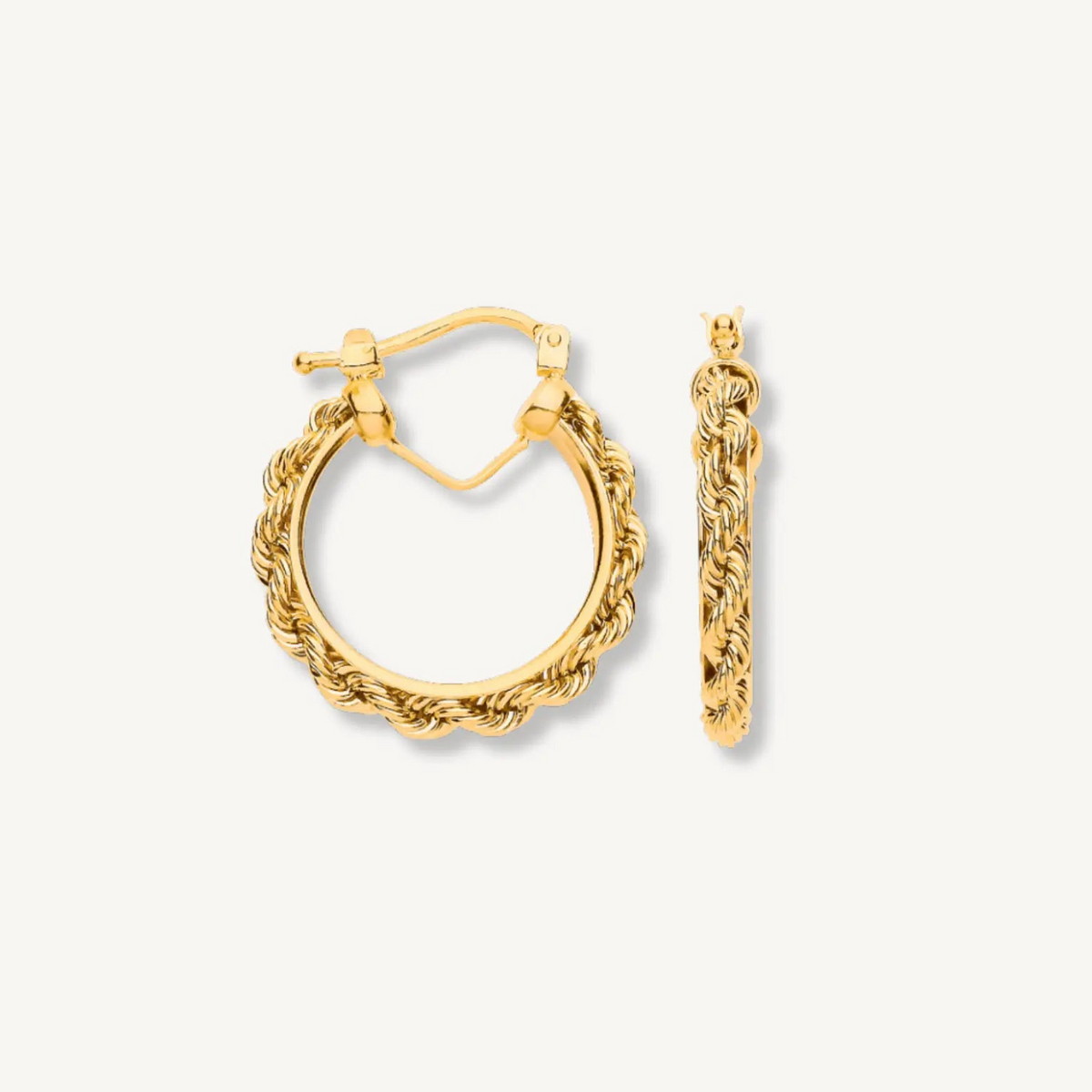 Luciana Rope Hoop Earrings – 9ct Yellow Gold THERESHEIS.jewels*