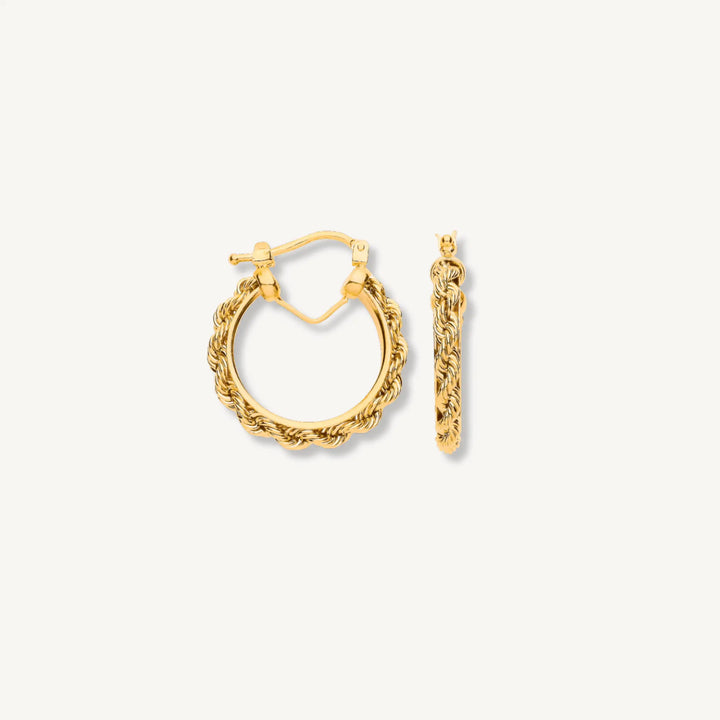 Luciana Rope Hoop Earrings – 9ct Yellow Gold THERESHEIS.jewels*