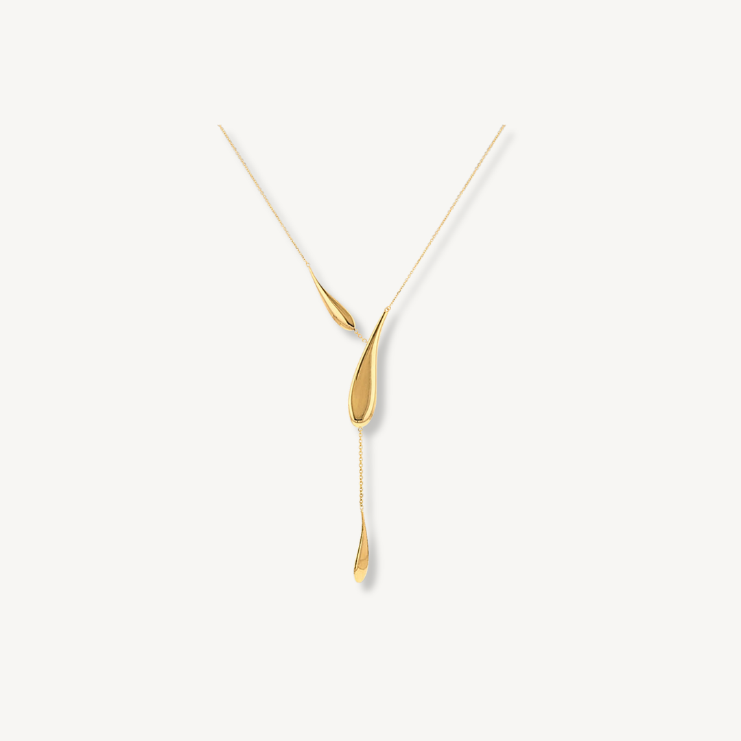 Soft Teardrop Necklace – 9ct Yellow Gold