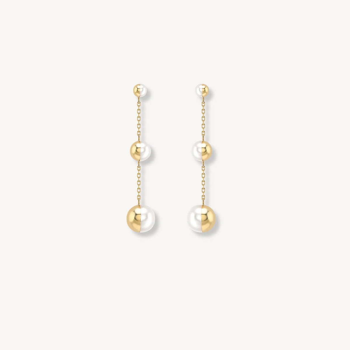 Celeste Pearl Drop Earrings – 9ct Yellow Gold THERESHEIS.jewels*