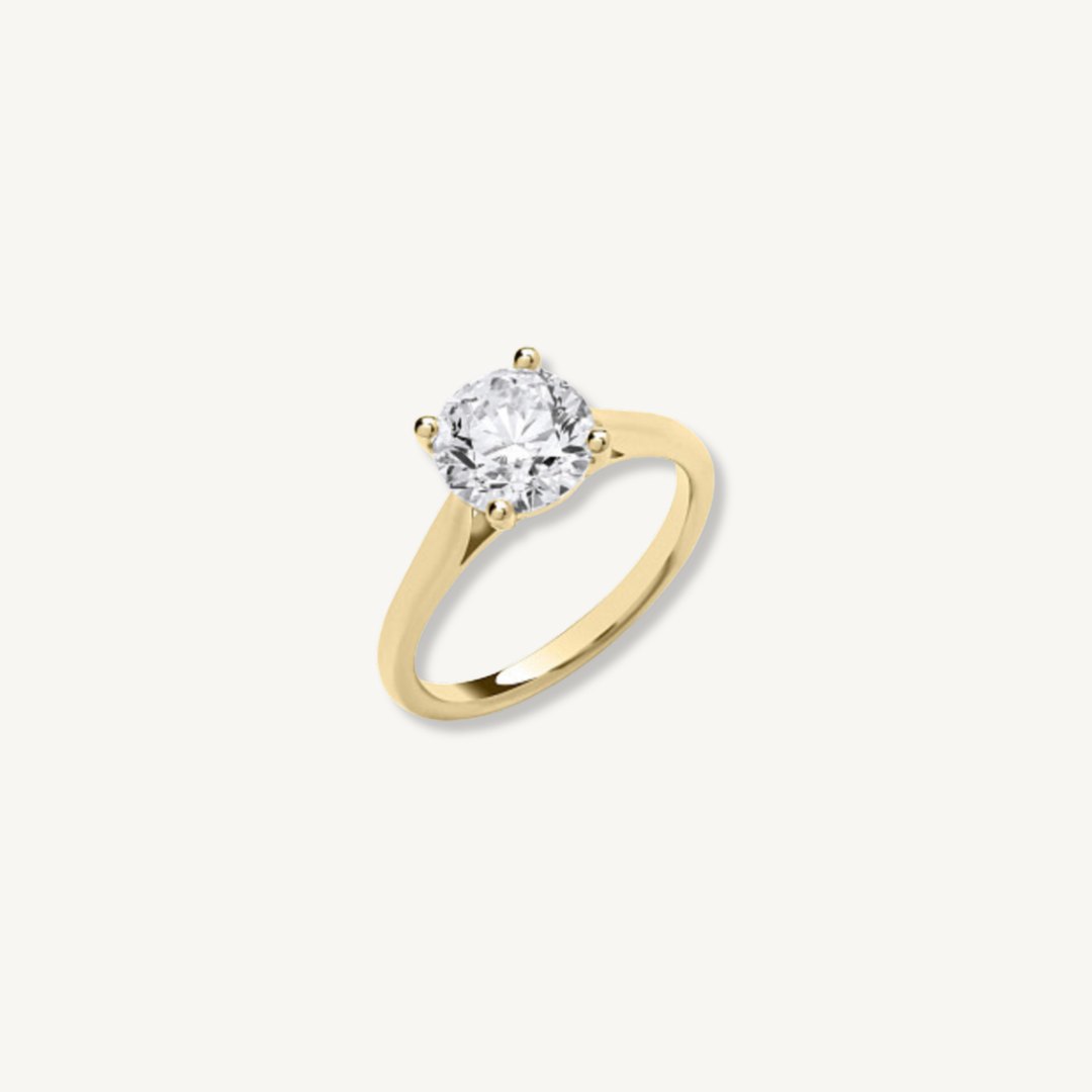 2ct Lab Grown Diamond Engagement Ring | 9ct Yellow Gold | Round Brilliant | IGI Certified