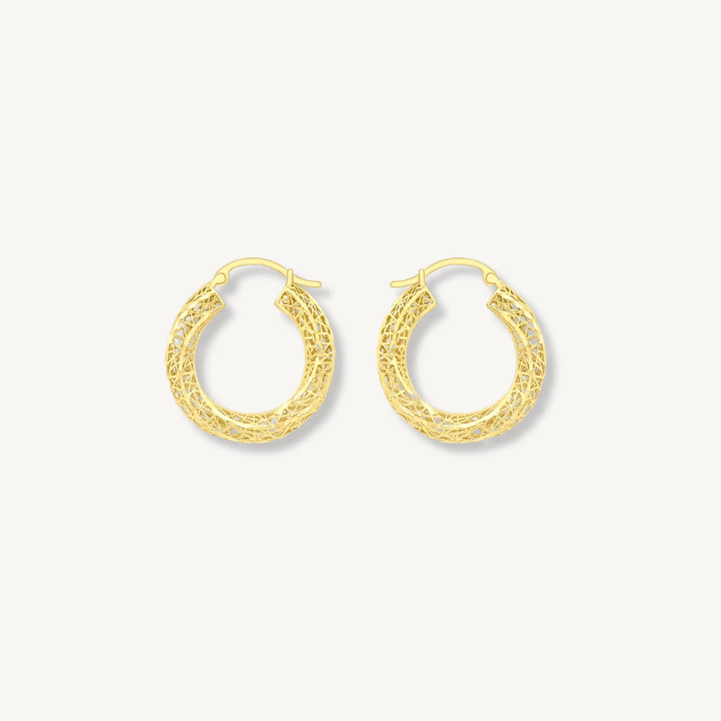 Solea Mesh Creole Earrings – 9ct Yellow Gold THERESHEIS.jewels*