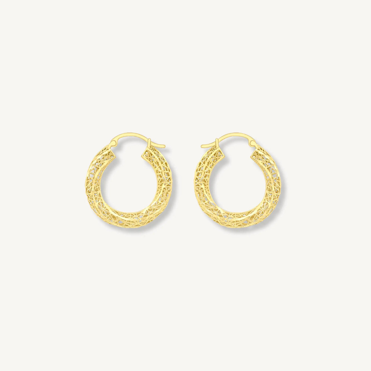 Solea Mesh Creole Earrings – 9ct Yellow Gold THERESHEIS.jewels*