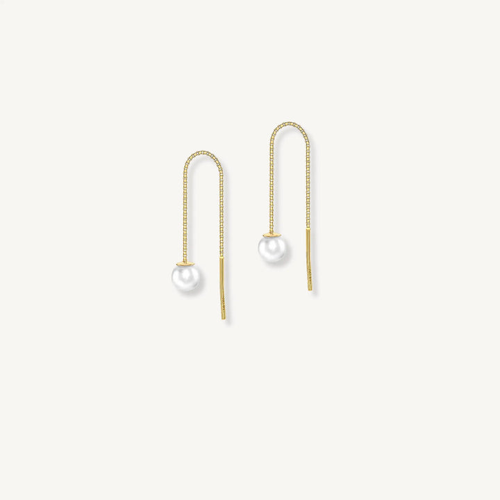 Drop Pearl Chain Earrings – 9ct Yellow Gold THERESHEIS.jewels*