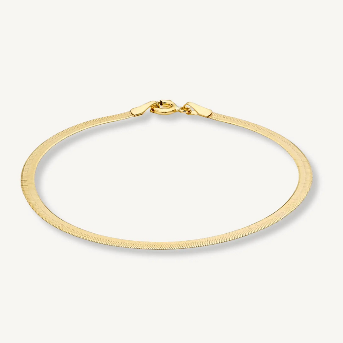 Herringbone Chain Bracelet – 9ct Yellow Gold THERESHEIS.jewels*