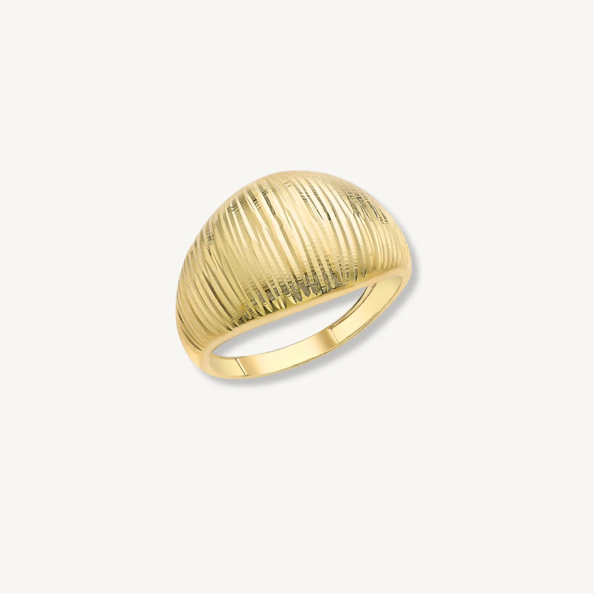 Diamond Cut Dome Ring in 9ct Yellow Gold THERESHEIS.jewels*