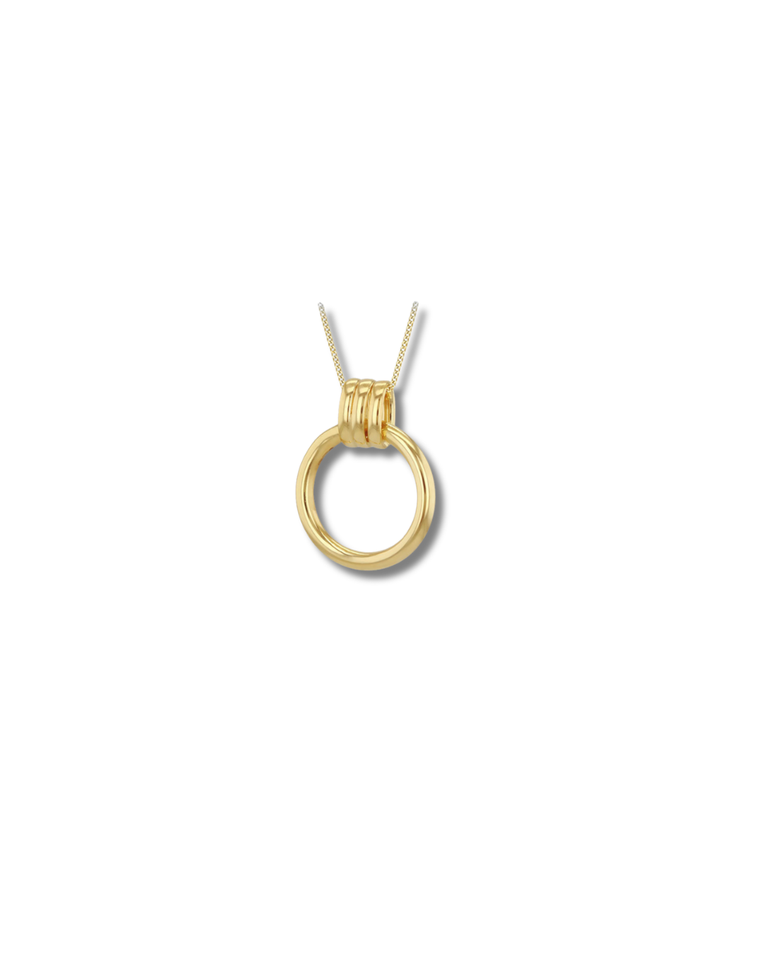 9ct Gold Triple Hoop Circle Pendant