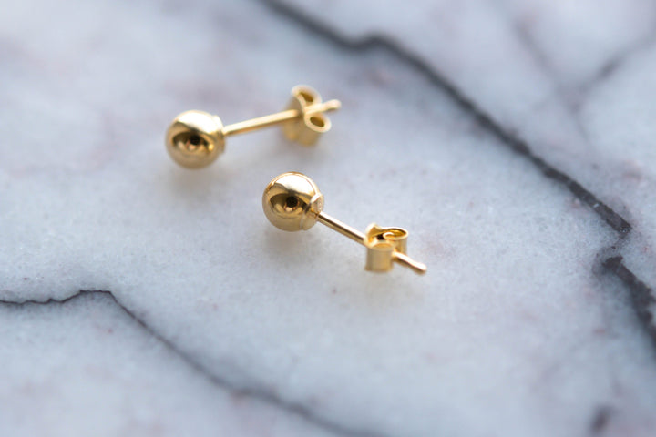 9ct ball stud earrings 4mm