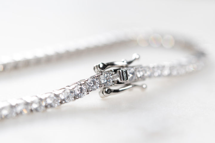 Tennis Bracelet Sterling Silver 7 Inch CZ Cubic Zirconia Sparkling Gift for Women Jewelry