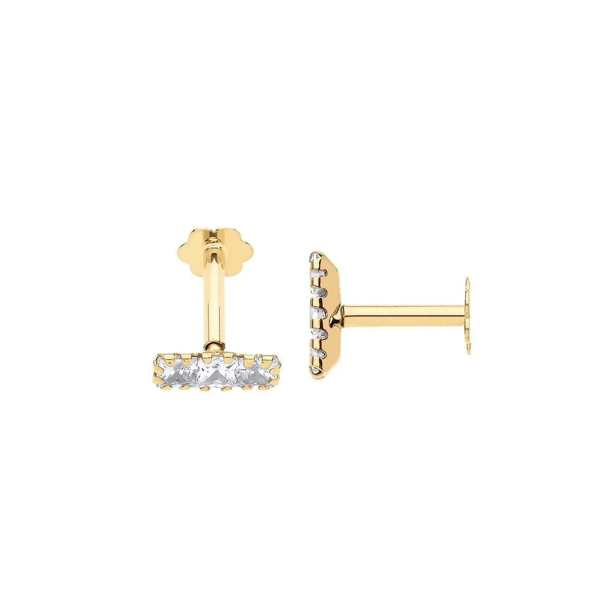Trinity Cartilage Stud – 9ct Yellow Gold THERESHEIS.jewels*