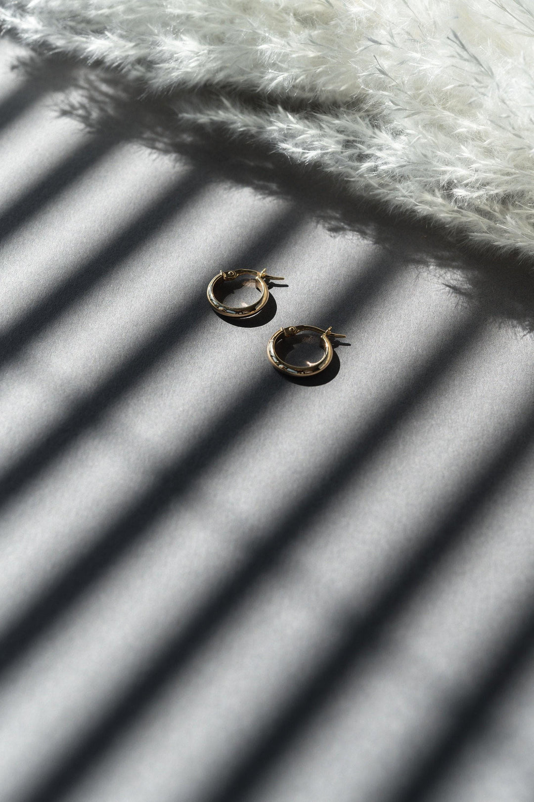 14mm Gold Hoop Earrings Solid Polished Minimalist Everyday Jewelry Bridesmaid Gift Simple Classic Hoops