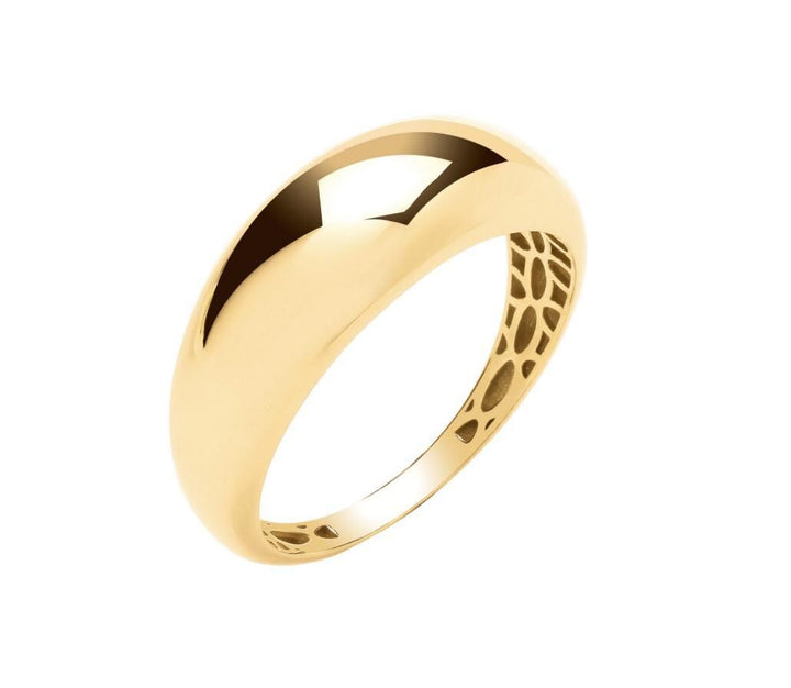 9ct Solid Gold Dome Ring | 8mm Wide Minimal Band